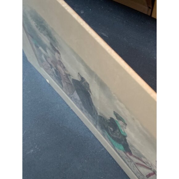 Antique Victorian Fashion Print Art Decorative Matte 1850's 14" x 12" Decor 7413 - Picture 6 of 11